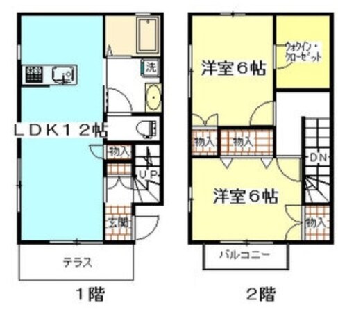 プレアデス・テラスA棟の物件間取画像